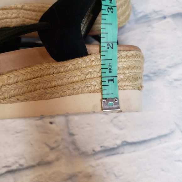 Earth Black Suede Wedge Espadrille size 7 - Picture 8 of 9